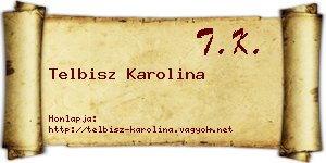Telbisz Karolina névjegykártya